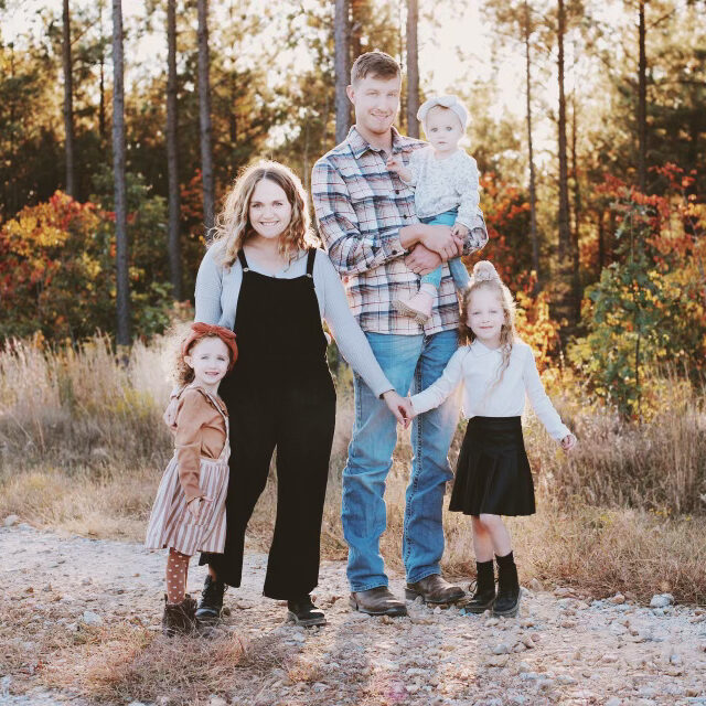 Family Photo in the Logging woods